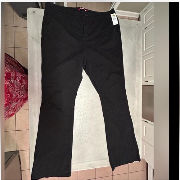UNIONBAY Junior’s Slash Pocket Stretch Bootcut Pant Size 17 33 Inseam NWT - Picture 10 of 13